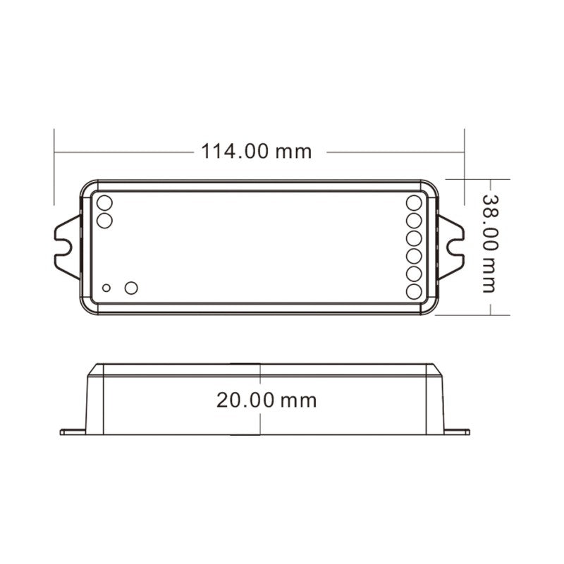 Controlador CCT 12-24V DC - 2 cables - 5A - RF 2.4GHz - Regulador PUSH - Skydance