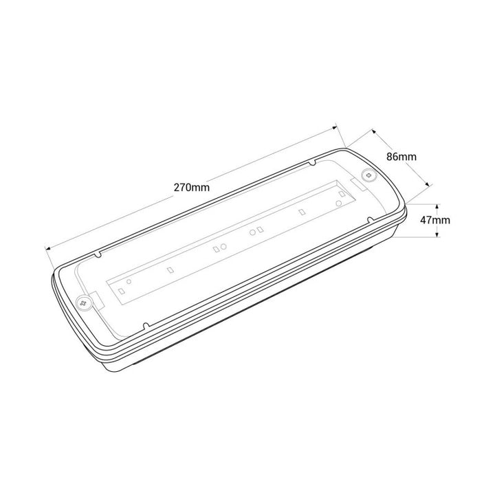 Caja de superficie impermeable para unidad de emergencia - IP65