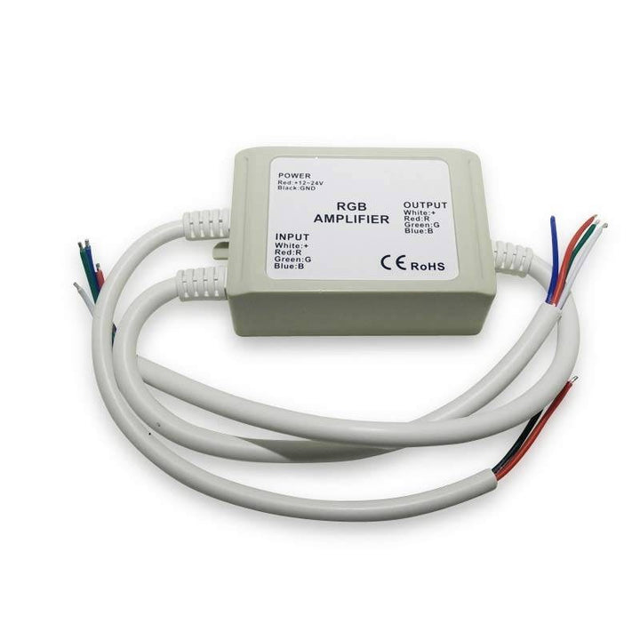 Amplificador de señal RGB 12-24 V CC - 4 A/canal - Resistente al agua IP67