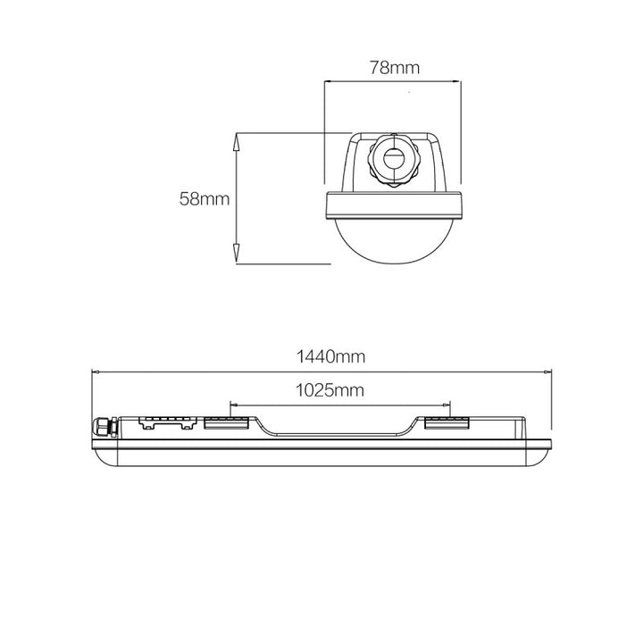 Pack de 10 réglettes LED étanche 150cm