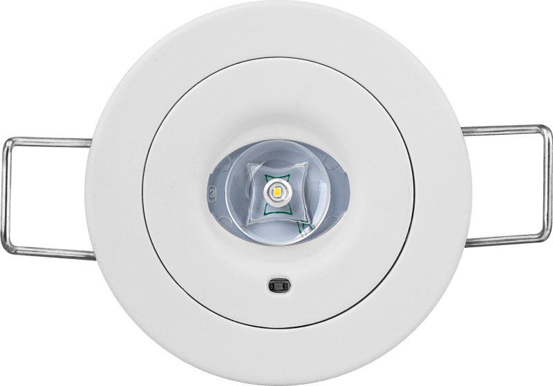 Spot de secours encastré Luceco Tempus Espaces Ouverts, Eclairage de secours non-permanent, 120 Lumens, 1W