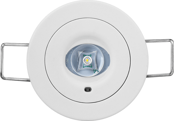 Spot de secours encastré Luceco Tempus Espaces Ouverts, Eclairage de secours non-permanent, 120 Lumens, 1W