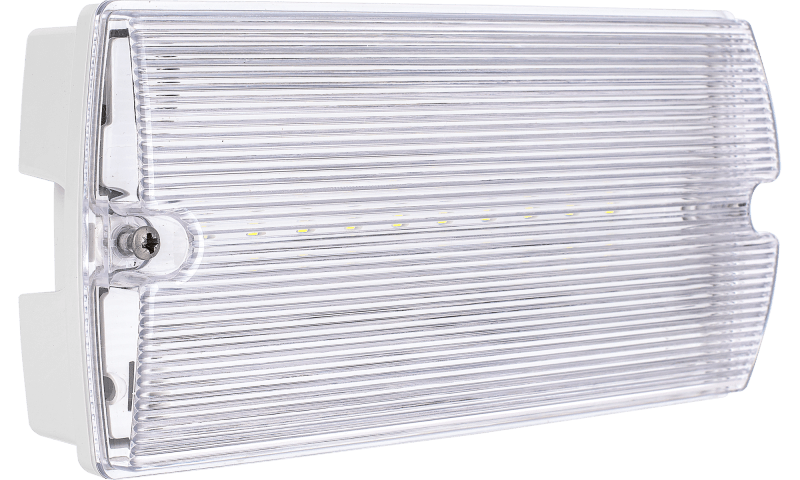 Lámpara de emergencia Luceco Tempus Mini, iluminación de emergencia permanente, 120 lúmenes, 3 W