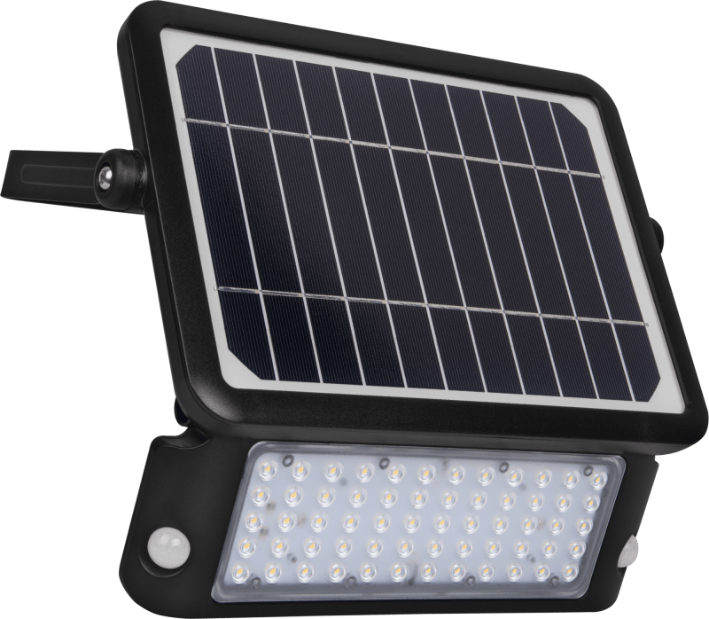 Foco solar para exteriores Guardian de Luceco, con energía solar + sensor + luz crepuscular, 1080 lúmenes, 10 W