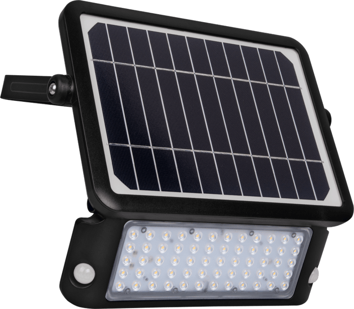 Foco solar para exteriores Guardian de Luceco, con energía solar + sensor + luz crepuscular, 1080 lúmenes, 10 W