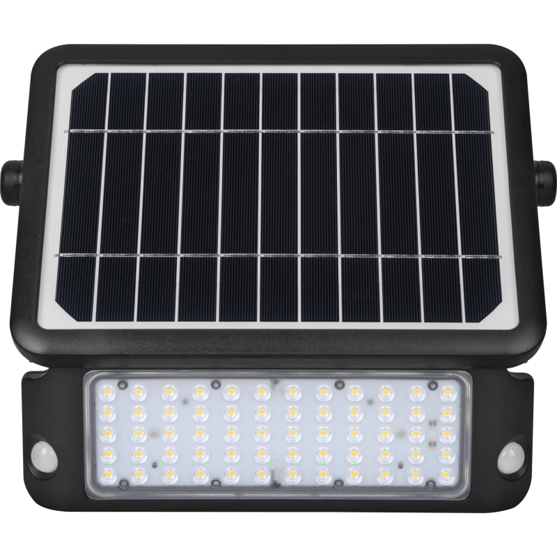 Foco solar para exteriores Guardian de Luceco, con energía solar + sensor + luz crepuscular, 1080 lúmenes, 10 W