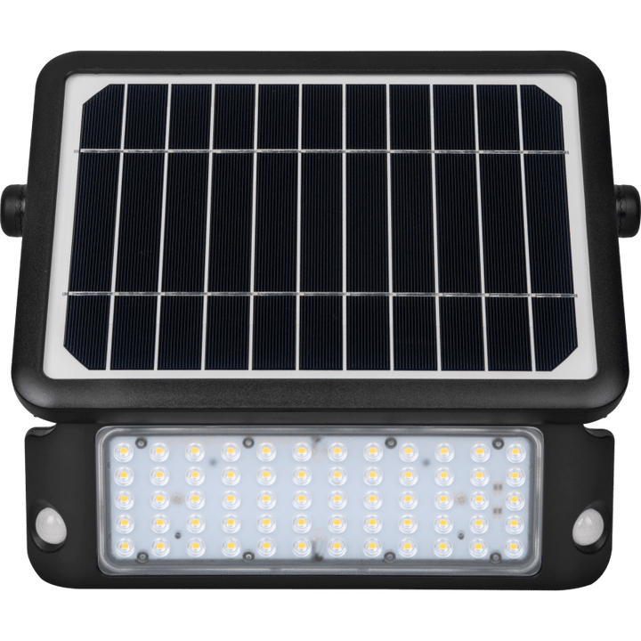 Foco solar para exteriores Guardian de Luceco, con energía solar + sensor + luz crepuscular, 1080 lúmenes, 10 W