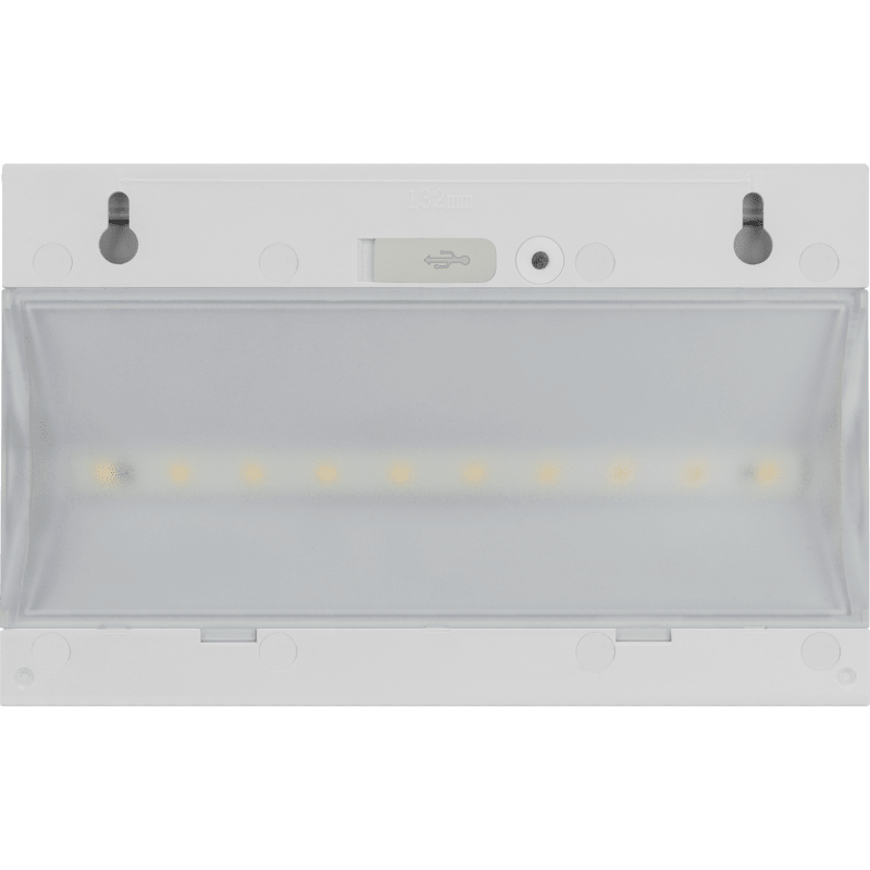 Aplique solar de pared blanco Luceco Prysm, energía solar + detector, 600 lúmenes, 6 W