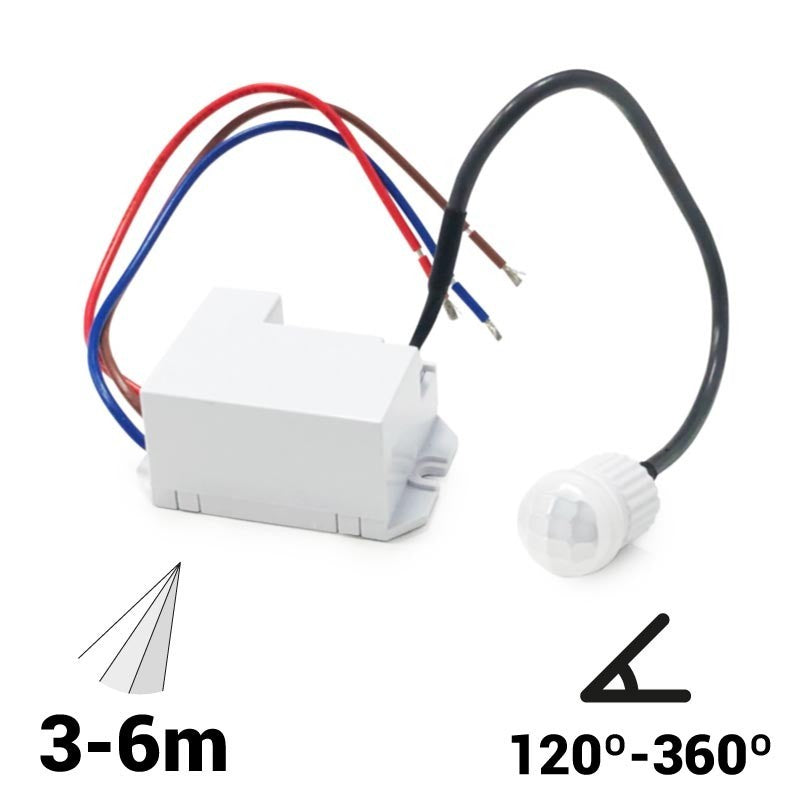 Detector de movimiento PIR de techo/pared de 120º/360º - IP20