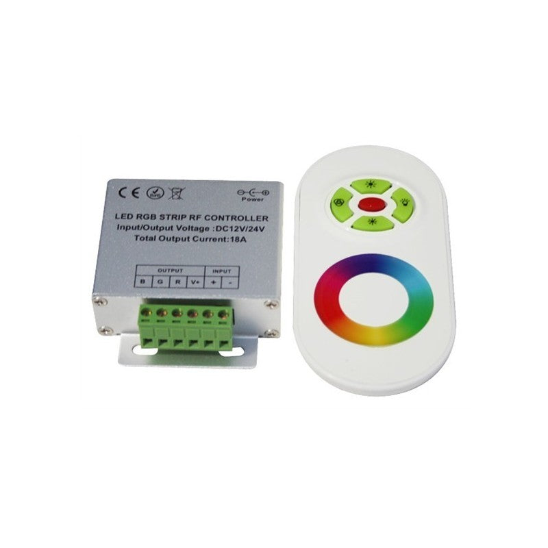 Controlador RGB 18A (6a/canal) 12/24V DC + control remoto