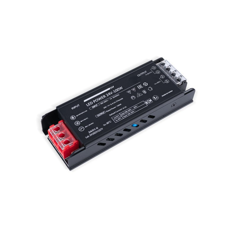 Alimentation LED 24V 100W extra-plate - 4.1A - Haute efficacité - IP20