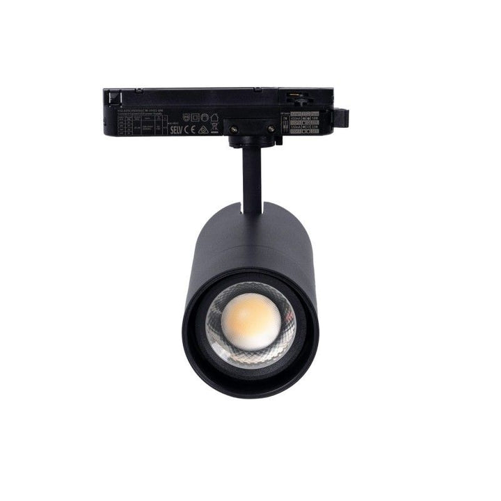 Spot LED sur rail monophasé CCT 25W - COB - Ouverture réglable 24-60º