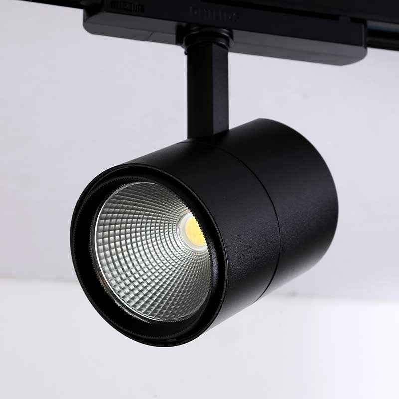 Spot LED pour rail triphasé 30W pour fruits et légumes noir