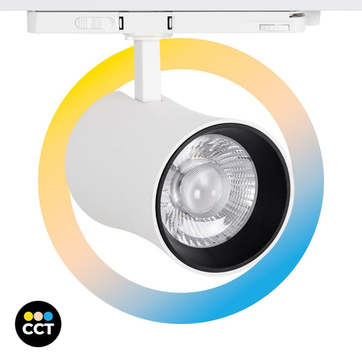 Proyector LED arquitectónico para carril trifásico - CCT - 40W - CRI 90 - Driver KGP