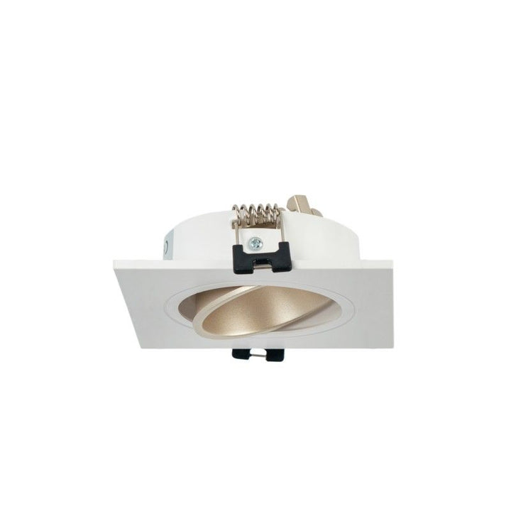 Collerette downlight carrée orientable GU10 / MR16 - Faible indice UGR - Coupe Ø75 mm