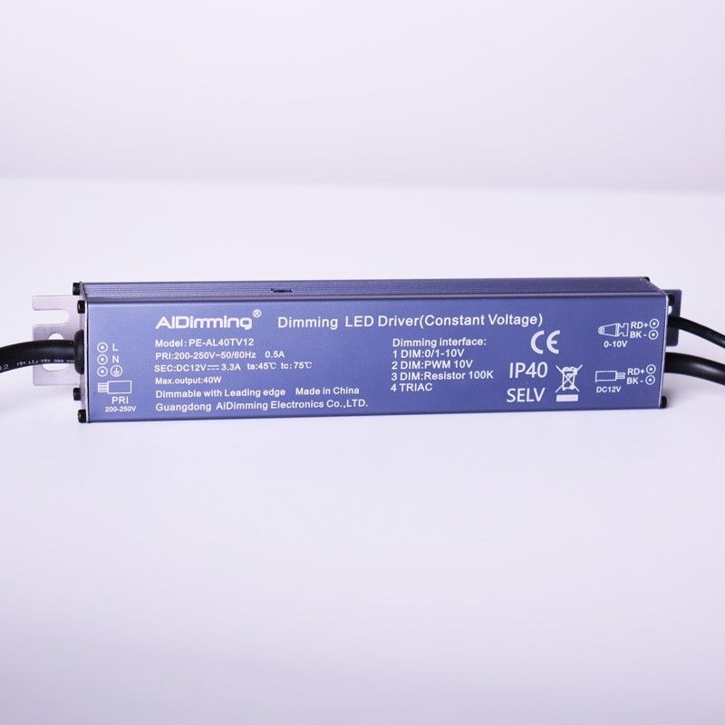 Alimentation dimmable TRIAC DC 12V 40W 3.3A 40W IP40