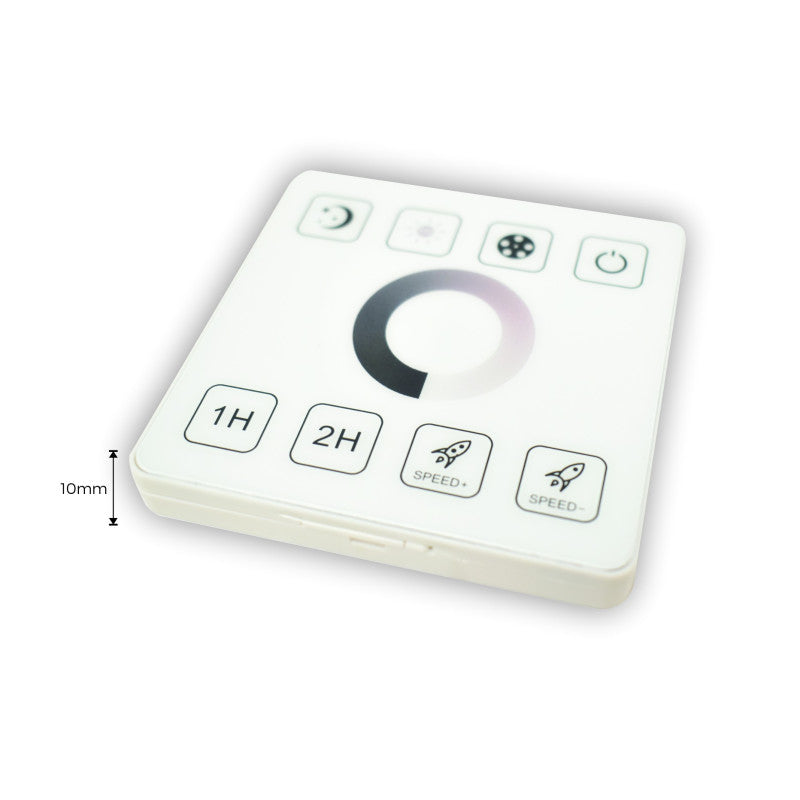 Contrôleur MONOCHROME pour rubans LED avec panneau tactile RF - 5-24V/DC