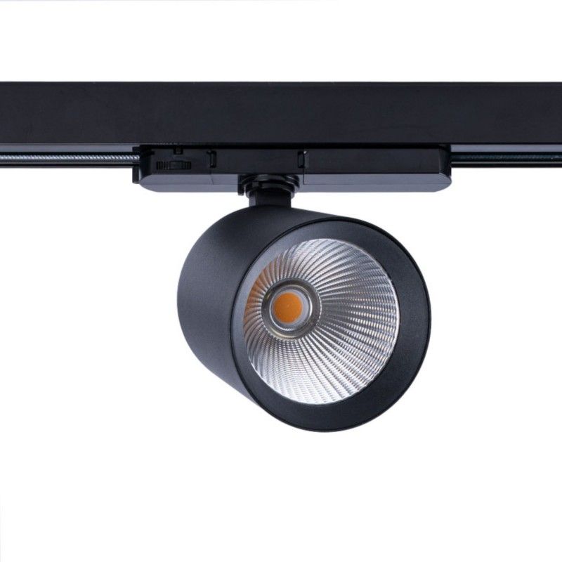 Foco LED para carril trifásico CCT 40W - IRC 90 - Driver KGP - Negro