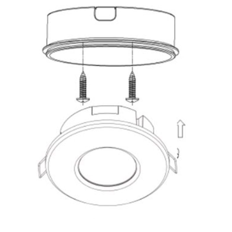 Capteur de mouvement micro-onde 2 en 1 (surface/encastrable) 360º