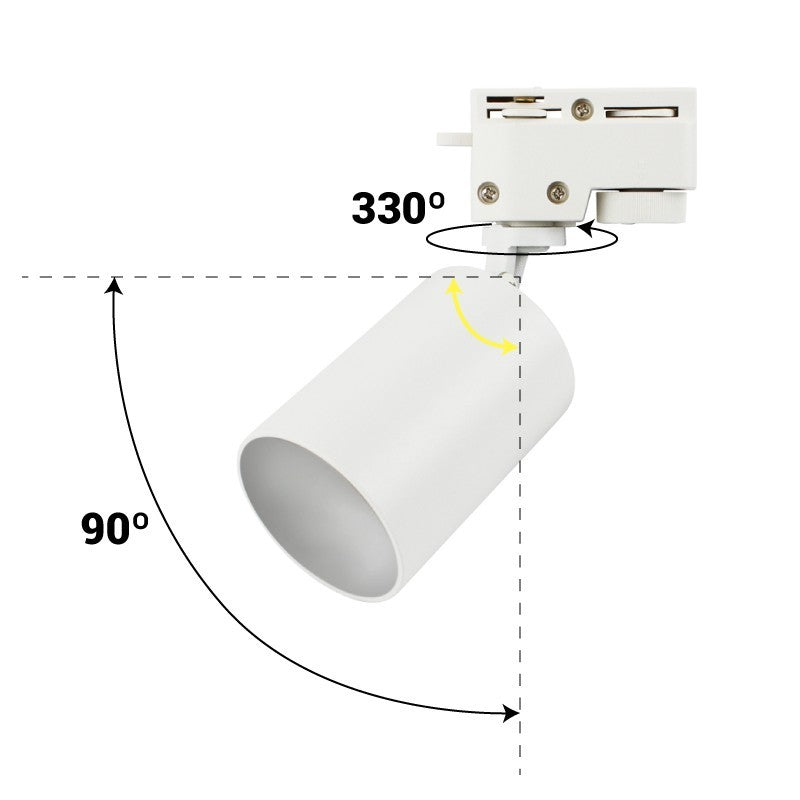 Spot GU10 orientable pour rail monophasé