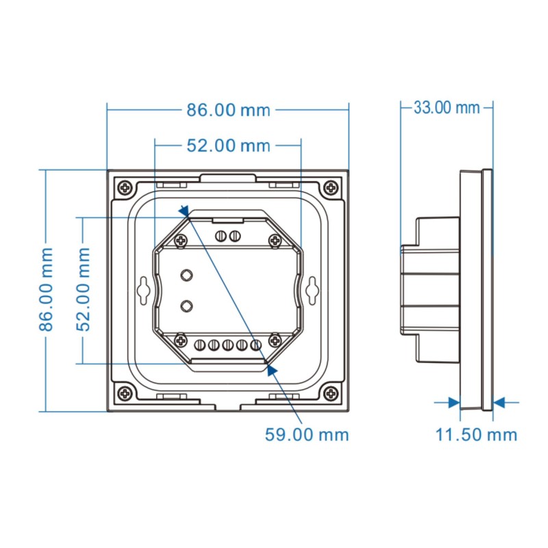 Contrôleur tactile DMX - 4 zones - CCT