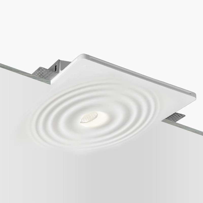 Downlight en plâtre à effet d'ondulations d'eau 300x300mm - GU10