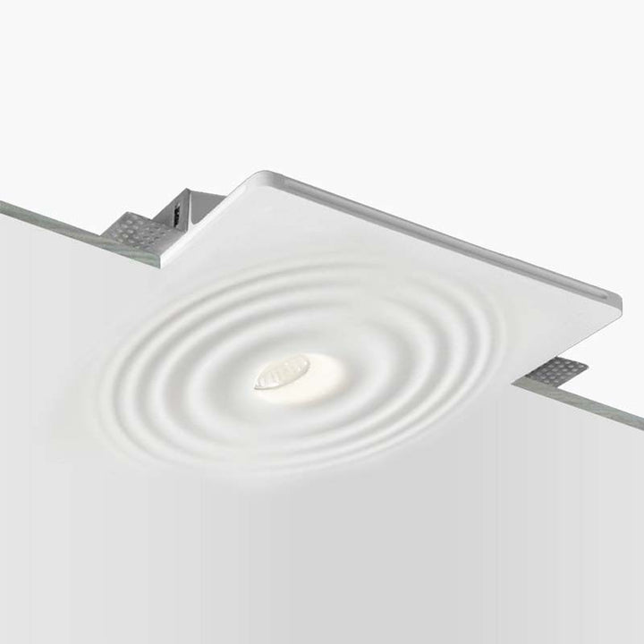 Downlight en plâtre à effet d'ondulations d'eau 300x300mm - GU10