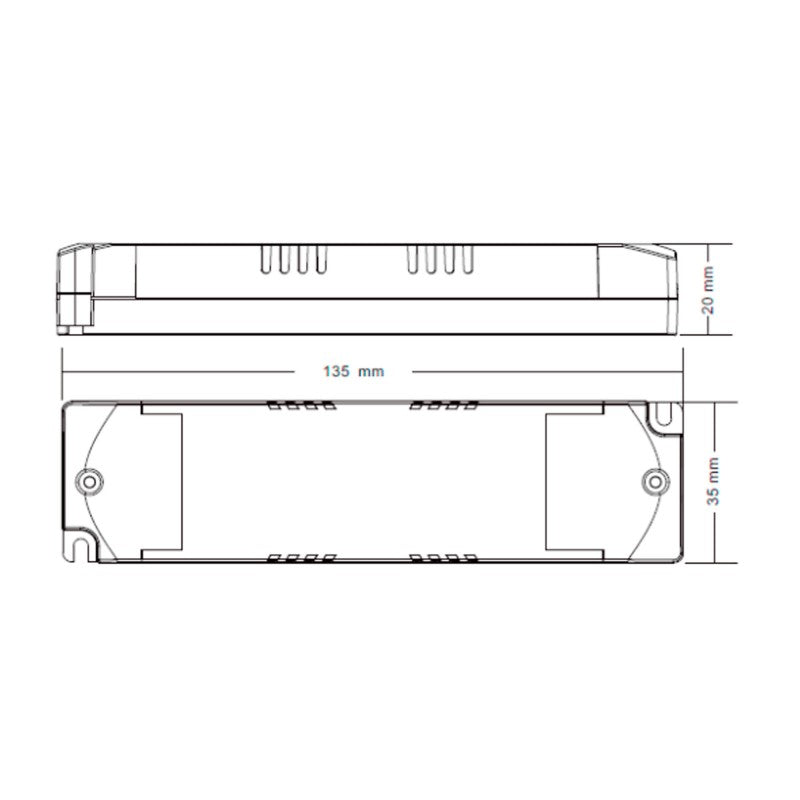 Driver DALI DT6 monochrome dimmable 220-240V - Sortie 6-42V DC - 100-700mA - 12W