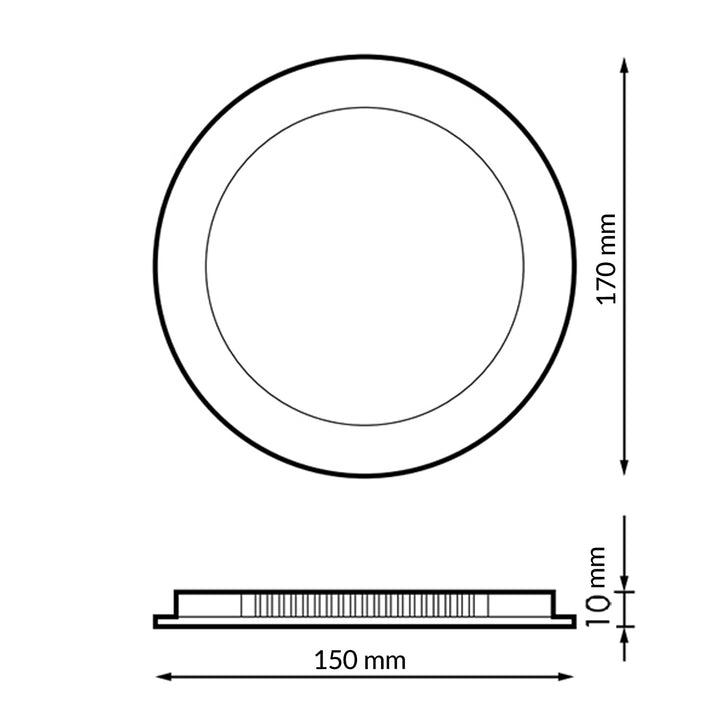 Downlight Led Circulaire Série Pro 12W Cct  150 coupe UGR19