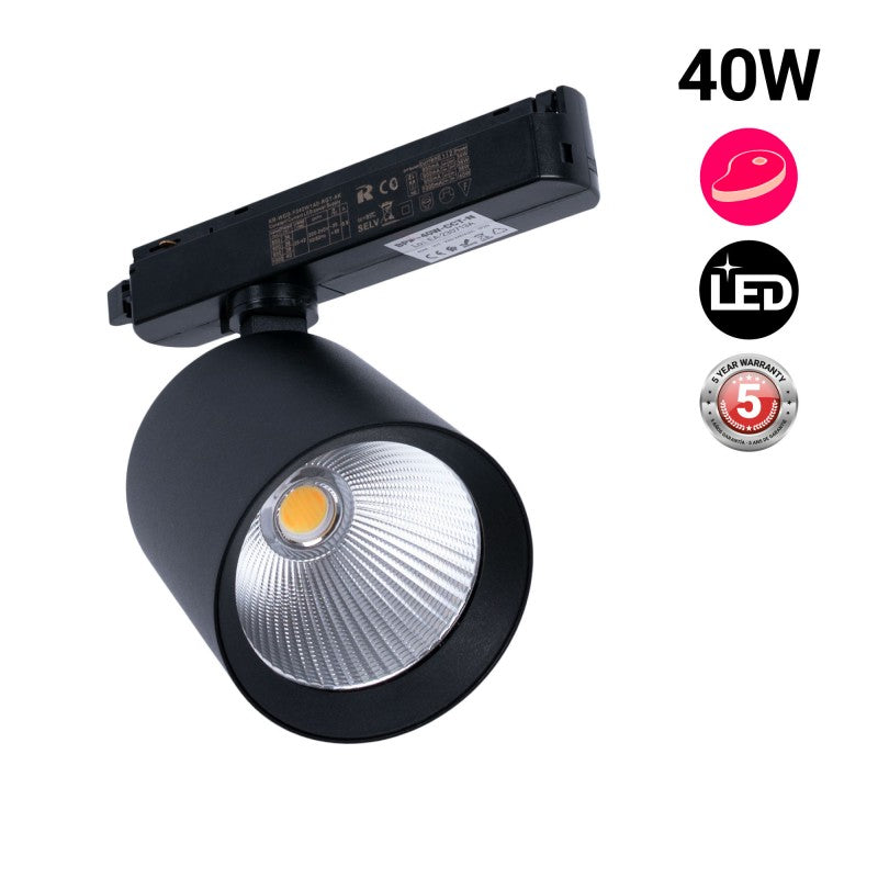 Foco LED 40W para carril monofásico - Carnicerías