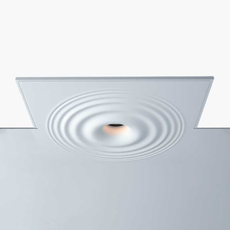 Downlight en plâtre à effet d'ondulations d'eau 200x200mm - GU10