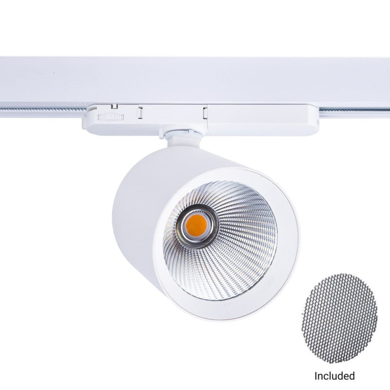 Projecteur LED sur rail triphasé 4000K - 40W - IRC 95 - Driver Philips Xitanium - Blanc