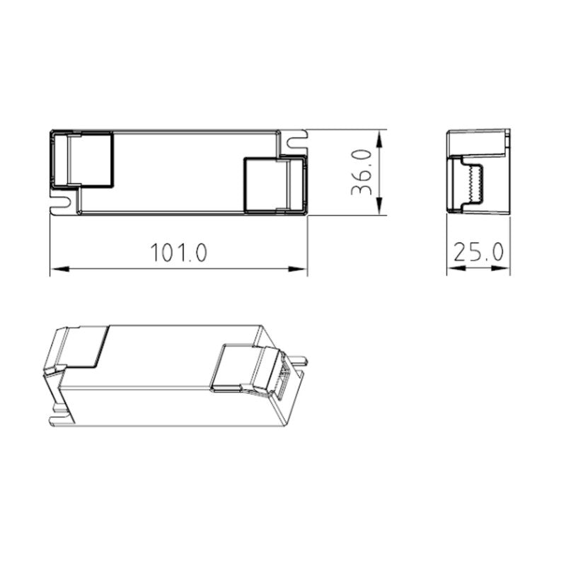 Driver DALI DT6 monocromo regulable 220-240V - Salida 3-42V DC - 10W (100-500mA)