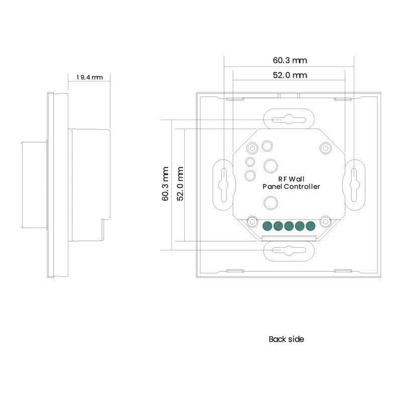 Regulador de intensidad de luz de pared para controlar la intensidad de las luces - Perfect RF, Sunricher Rotary LED Dimmer