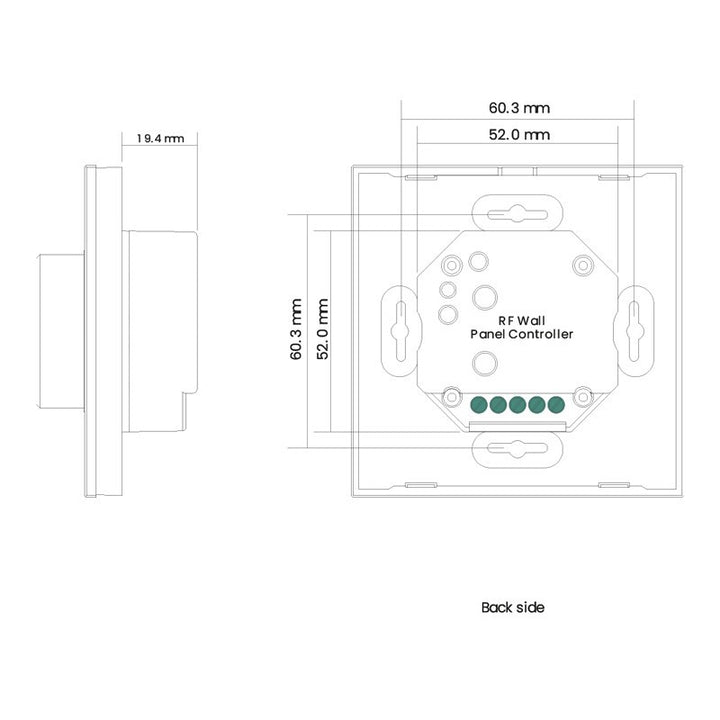 Regulador de intensidad de luz de pared para controlar la intensidad de las luces - Perfect RF, Sunricher Rotary LED Dimmer