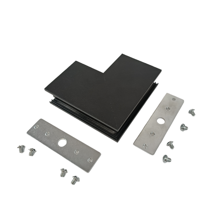 Jonction d'angle pour rails magnétiques en saillie 20mm - Verticale