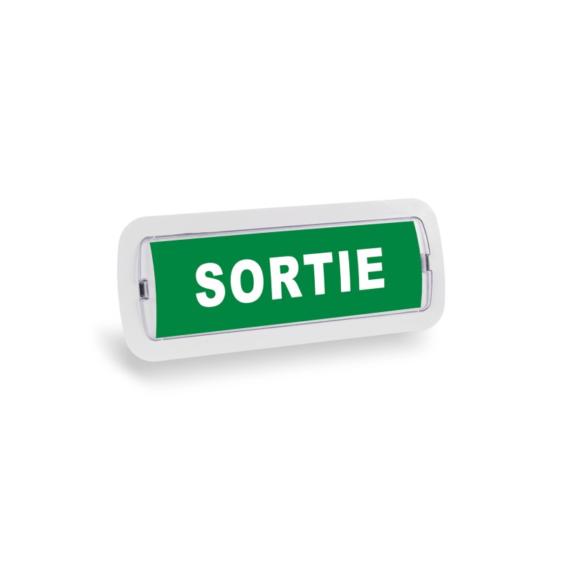 Kit Pictogramme autocollant "SORTIE " + Bloc d'éclairage 3W