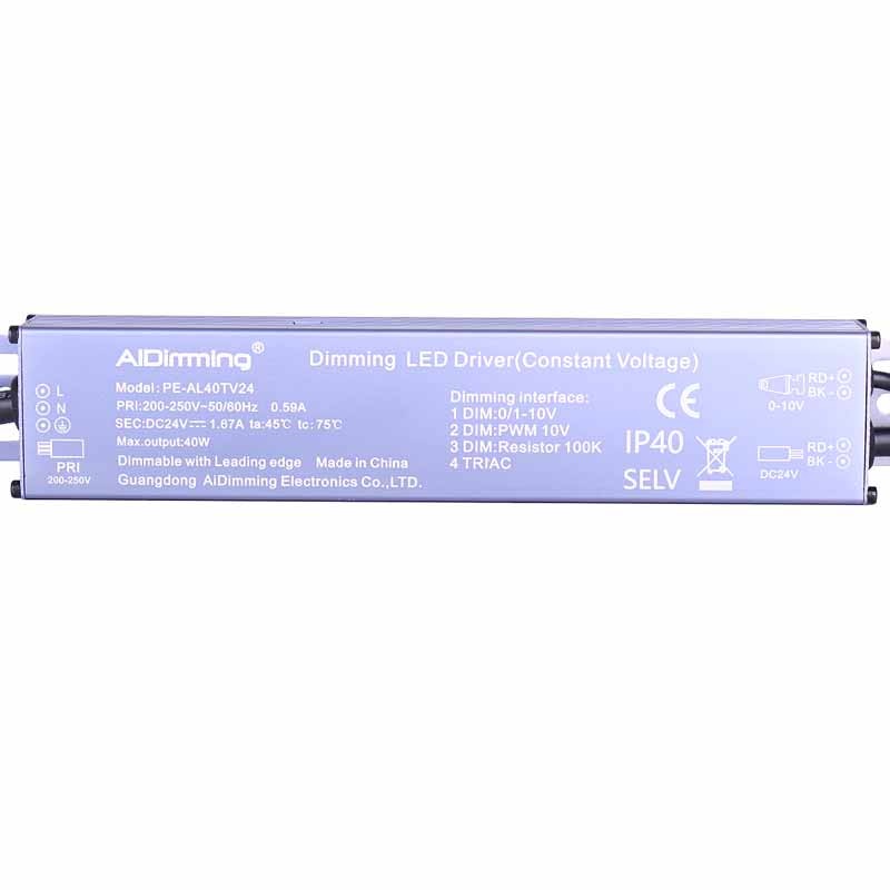 Transformateur Triac dimmable DC 24V 42W 1.67A IP40