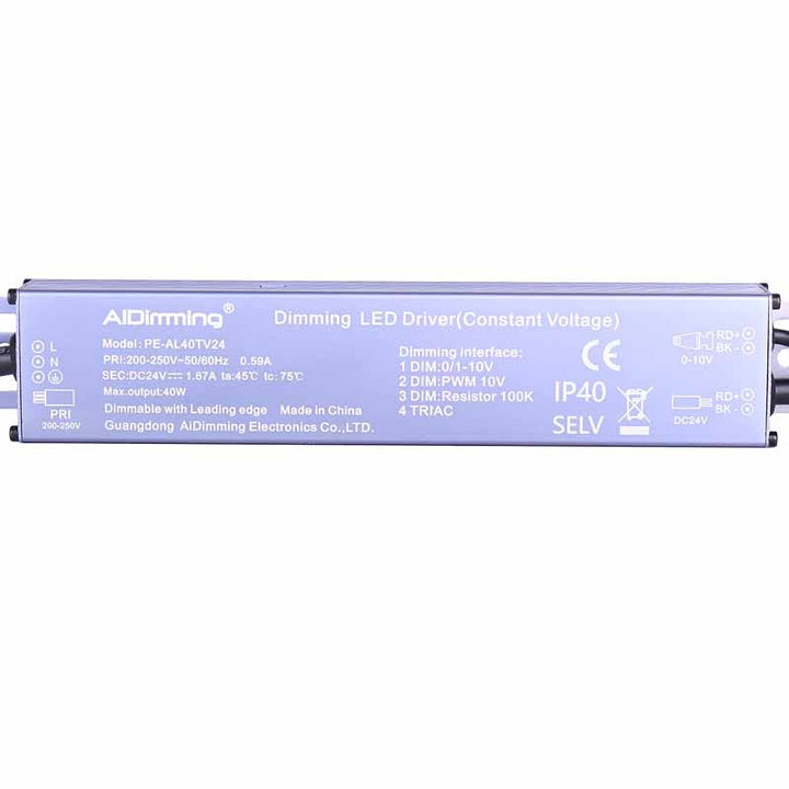 Transformador regulable triac DC 24V 42W 1.67A IP40