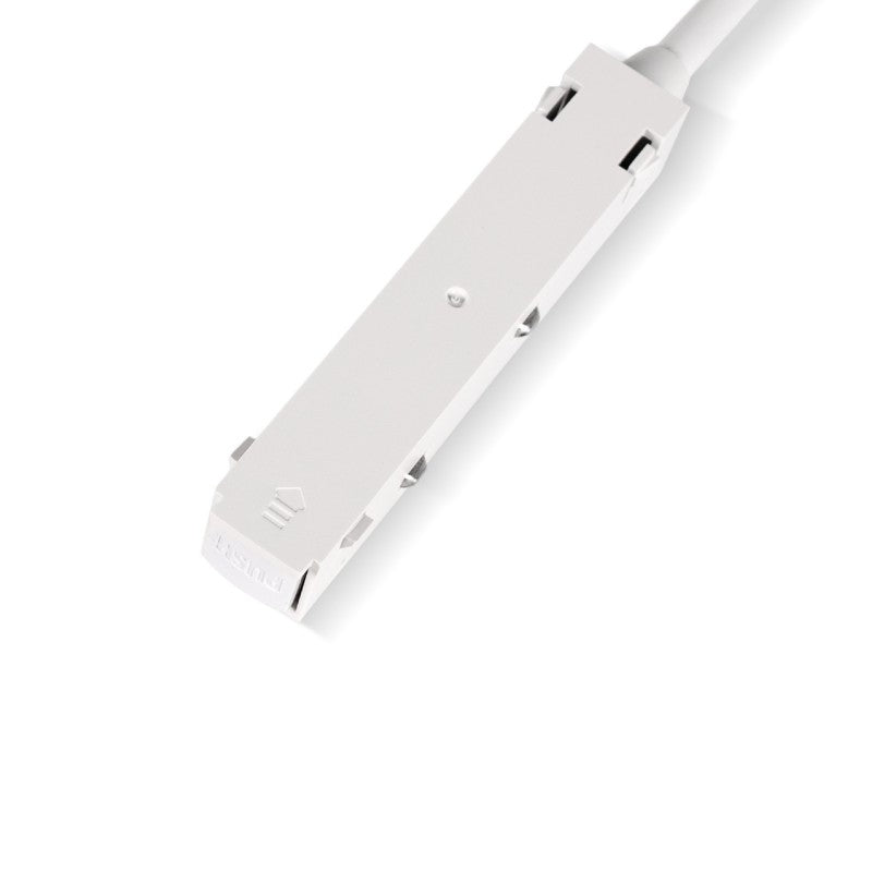 Conector eléctrico en forma de X para carril magnético de 20 mm - Blanco