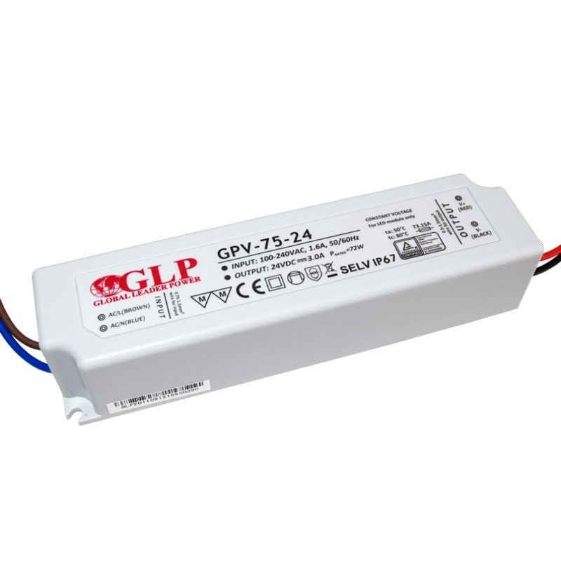 Alimentation LED étanche 24V DC - 75W  - IP67 - GLP