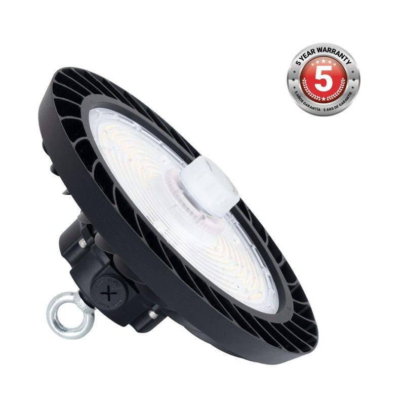 Lámpara colgante industrial LED UFO 200W - CCT - Con detector de movimiento - 170lm/W - Driver LIFUD - IP65 - 5 años de garantía