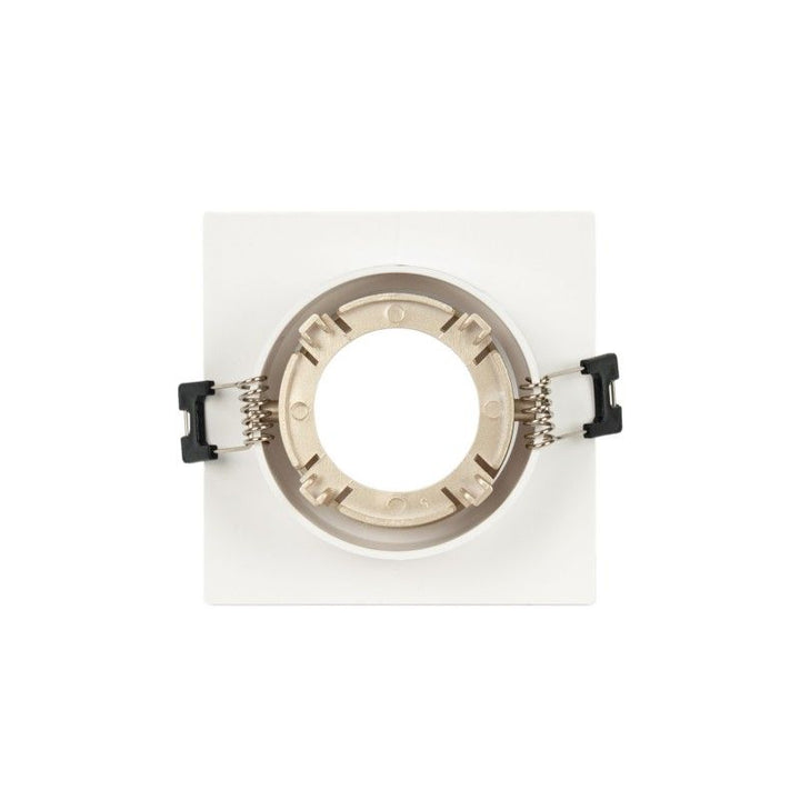 Collerette downlight carrée orientable GU10 / MR16 - Faible indice UGR - Coupe Ø75 mm