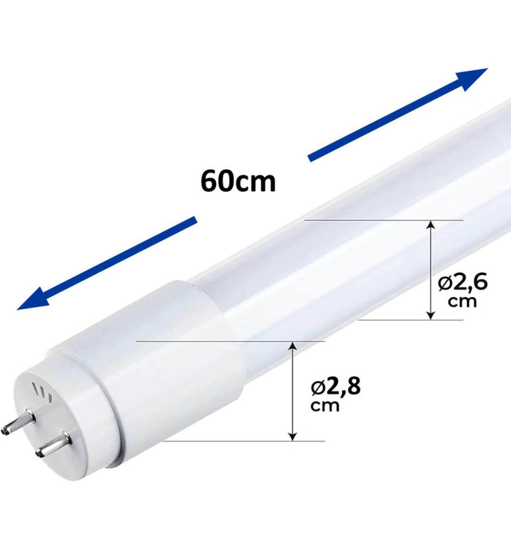 Pack de 10 Tubes LED verre 9W 60cm Led Samsung 4000 K