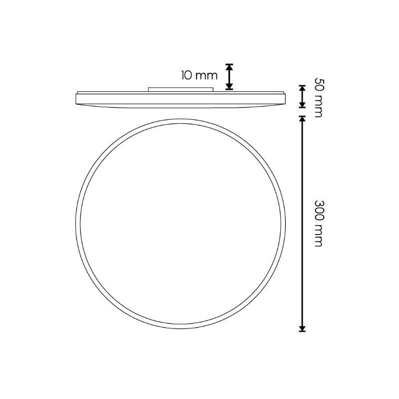 Plafonnier Led  rond 24W  30 Diam.- 4500 K