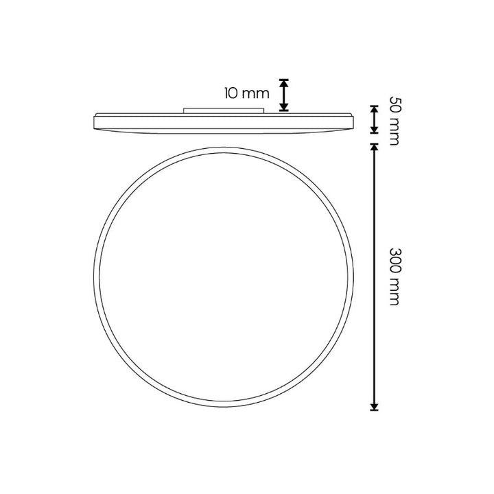 Plafonnier Led  rond 24W  30 Diam.- 4500 K