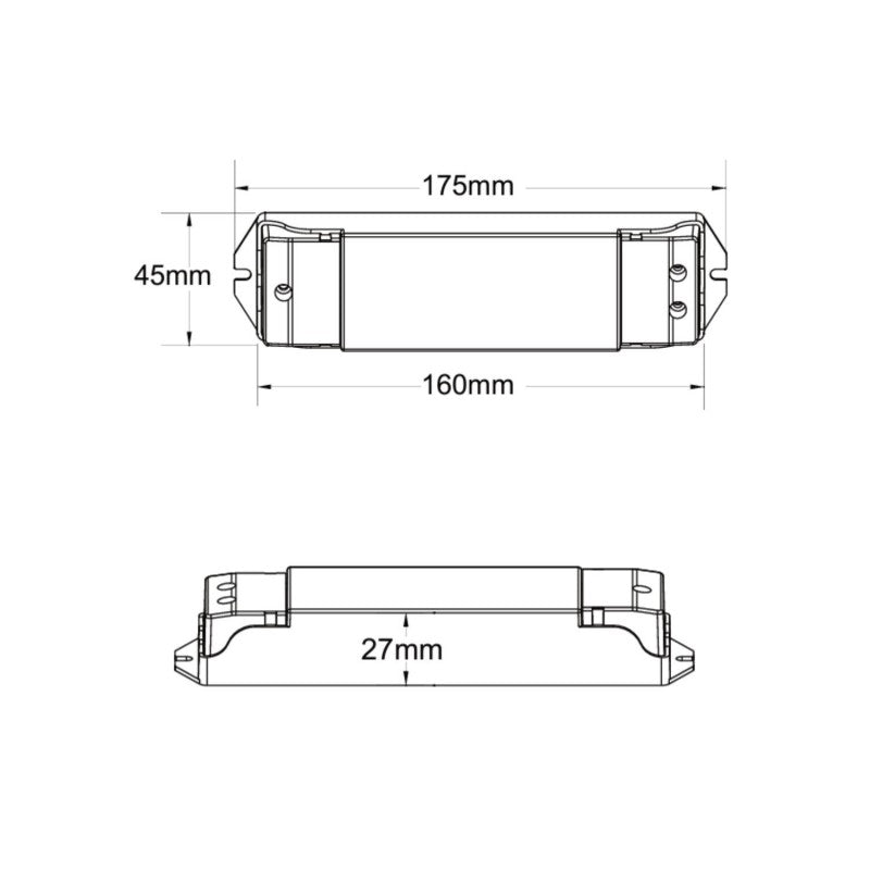 Controlador dimmer monocromático 12-48V DC - 15A - RF 2.4G - Dimmer PUSH - Skydance