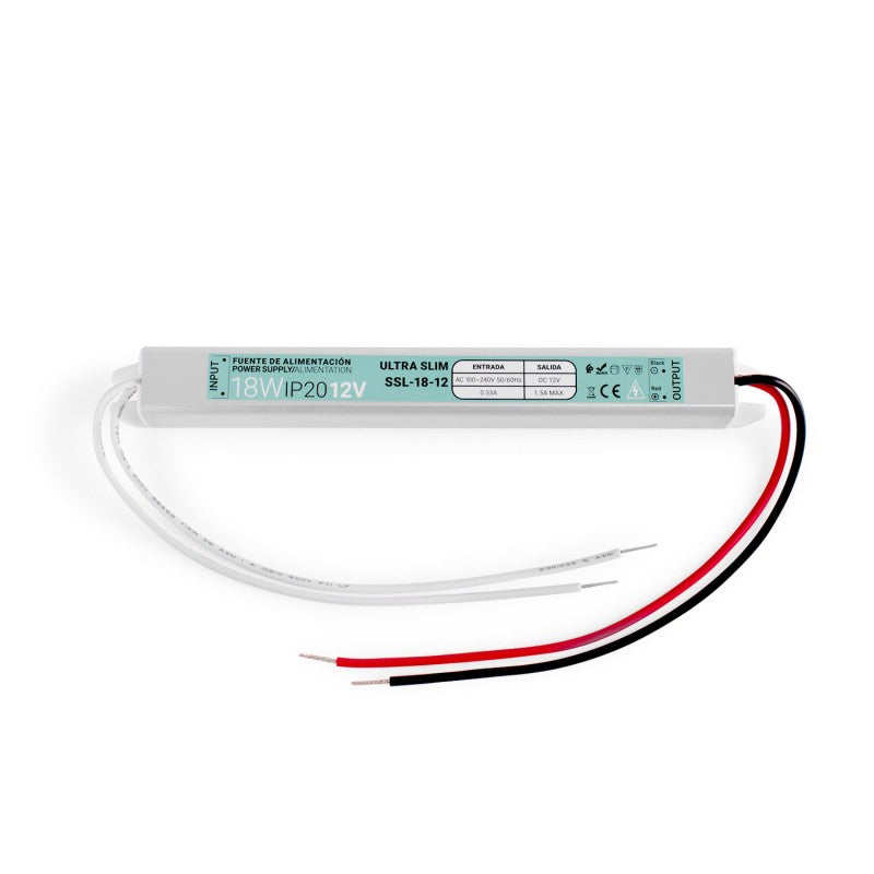 Fuente de alimentación LED extraplana 12V - 18W - IP20