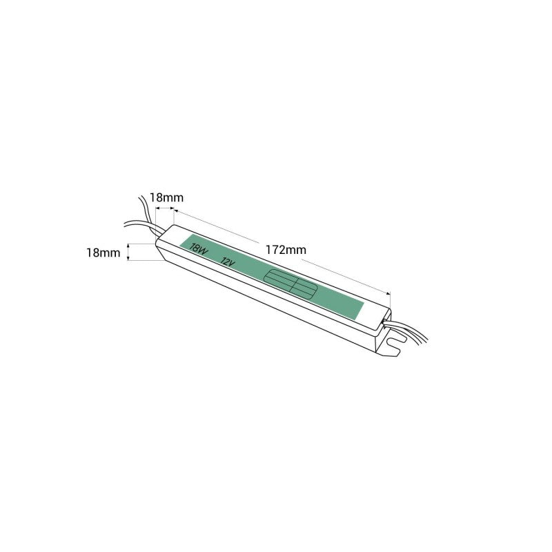 Alimentation LED extra plate 12V - 18W - IP20