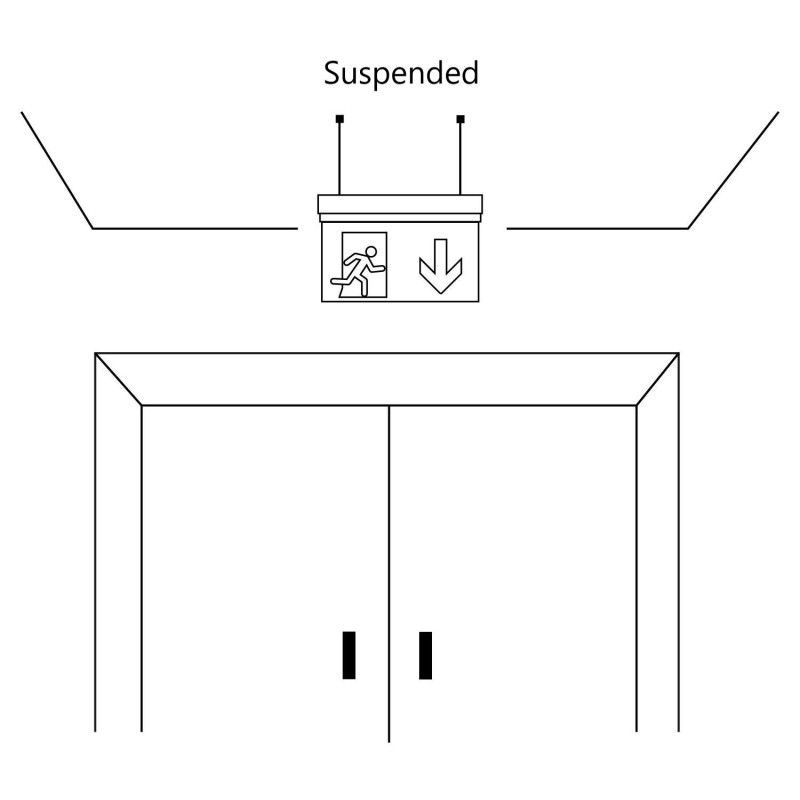 Bloc autonome d'éclairage de sécurité avec pictogramme "ROBINET D'INCENDIE ARMÉ" - Suspension